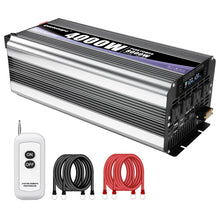 Cantonape 4000W Power Inverter 12V to 110V DC to AC with LCD Display, Remote Controller and 4 x AC Outlets Car Adapter for Car Truck Boat RV Off Grid Solar System