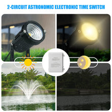 Zuomeng 2-Circuit 30Amp Astronomic Electronic Time Switch, Automated Weekly Scheduling, to-The-Minute Programming, Built-in Rechargeable Lithium Battery, IP65 Waterproof, Supports 120-277 VAC