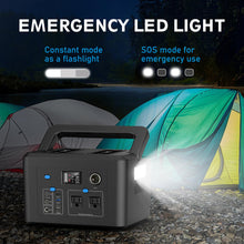 Portable Power Station 600W, Powkey 296Wh Battery Backup with 2 Pure Sine Wave AC Outlets, USB-C PD100W and 2 Wireless Chargers, Solar Generator (Solar Panel Optional) for Outdoor Camping/RVs/Home Use