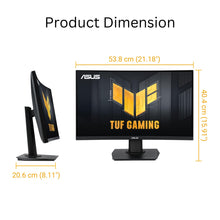 ASUS TUF Gaming 24” (23.6 inch viewable) Curved Monitor (VG24VQER) – FHD, 180Hz, 1ms, DCI-P3 90%, Extreme Low Motion Blur Sync, FreeSync, Shadow Boost, Eye Care, DisplayWidget Center, 3yr Warranty