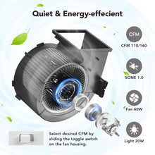 OREiN OL005 Bathroom Fan with Bluetooth Speaker, 110/160 CFM 1.0 Sone Bathroom Exhaust Fan with Light, 40W Bathroom Fan with Light & Remote, 1500lm LED Light 2700K/4000K/6500K & Nightlight, Music Sync