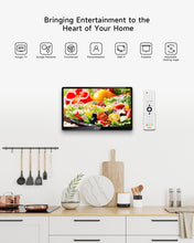 SYLVOX Kitchen TV, Small Smart TV for Kitchen, 15.6 inch 1080P Full HD Under Cabinet TVs, Google Smart Television with Voice Remote Control WiFi Bluetooth Chromecast 2 Speakers, Compact & Foldable