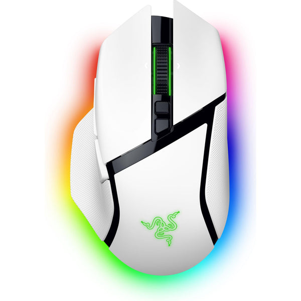 Razer Basilisk V3 Pro 35K Wireless Gaming Mouse: HyperScroll Tilt Wheel - 35K DPI Optical Sensor Gen 2-13 Customizable Controls - Chroma RGB - Optical Switches Gen 3 - Up to 140 Hr Battery - White