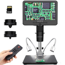 Andonstar AD246S-M HDMI Digital Microscope 2000x for Adults, 3 Lens 2160P UHD Video Record, 7 Inch LCD Soldering Microscope for Electronics Repair, Error Coins, Pro Boom Arm Stand, Windows Compatible