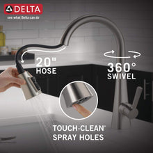 Delta Faucet Lenta Brushed Nickel Kitchen Faucet, Kitchen Faucets with Pull Down Sprayer, Kitchen Sink Faucet, Faucet for Kitchen Sink, Magnetic Docking Spray Head, SpotShield Stainless 19802Z-SP-DST