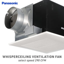 Panasonic FV-30VQ3 WhisperCeiling Spot Ventilation Fan - 290 CFM - Quiet, Large Ceiling Mount Bathroom Fan