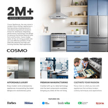 COSMO COS-QS75 30 in. Haven Collection 500 CFM Ducted Under Cabinet Range Hood, Touch Controls, LED Lights, Stainless Steel