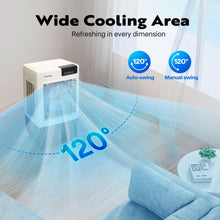 VIVOHOME Evaporative Air Cooler 2400CFM 120W Air Cooling Fan Humidifier with Remote Control 3 Fan Speed for Outdoor Indoor Use, 8 Gallon