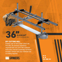 Granberg Alaskan Chainsaw Mill MKIV, G778-36 - Premium Portable 36 Inch Power Sawmill Attachment Tool Kit - Log Milling Machine - Cordless Wood Cutting Rail - Woodworking Parts Planer Router Equipment