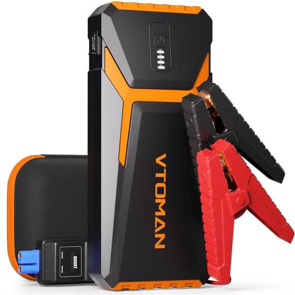 VTOMAN V10 Pro 4500A Jump Starter, Portable Car Starter (All Gas, 10.0L Diesel Engine) 12V Lithium Jump Box, Battery Booster Power Pack, Car Battery Charger Jumper with Type C Quick Charge, LED Lights