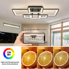 Shine LUEST Modern LED Ceiling Light Fixture Black Kitchen Lighting Fixtures Ceiling for Bedroom 31.5