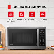 TOSHIBA ML4-EM12PA(BS) Countertop Microwave Oven with Stylish Design As Kitchen Essentials, Smart Sensor, 13 Auto Menus&Mute Function, 1.2 Cu Ft with 12.4