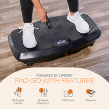 LifePro Hovert 3D Vibration Plate Machine - Dual Motor Oscillation, Lateral + 3D Motion Viberation Platform Machine - Full Whole Body Vibrarating Machine for Home Exercise & Fitness (Black)