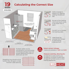 LuxHeat 80sqft Floor Heating Cable Kit - 120v Floor Heating System Under Tile - Heated Flooring System Includes UTN4 Non-Programmable Thermostat w/GFCI, Heater Cable, Strapping, Sensor & Alarm