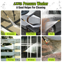 LWQ Electric Pressure Washer, 2.5 GPM Power Washer with 4 Quick Connect Nozzles, High Pressure Cleaning Machine with Foam Cannon for Cars/Fences/Driveways/Patios/Home Cleaning