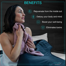 Portable Sauna Blanket with Bonus Cotton Insert Towel - V2.0 Major Upgrades! Premium Far Infrared Sauna Blanket for Detoxification - Sauna Blanket Infrared Saunas for Home with 85-185℉ Temp Range