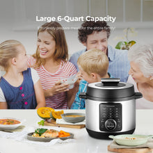 CUCKOO Pressure Cooker 10 Menu Options: Steamer, Slow Cook, Sauté, Porridge, & More, User-Friendly LED Display, Stainless Steel Inner Pot, 24 Cup / 6 Qt. (Uncooked) CMC-ZSN601F Black