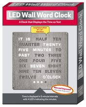 Light Up Aluminum Word Clock - Large 12