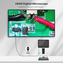 Andonstar AD246S-M HDMI Digital Microscope 2000x for Adults, 3 Lens 2160P UHD Video Record, 7 Inch LCD Soldering Microscope for Electronics Repair, Error Coins, Pro Boom Arm Stand, Windows Compatible