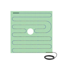 WarmlyYours Shower Floor Heating Mat 48 x 48 in., Electric Radiant Heating, Thin, Silent, and Invisible Under Tile and Stone. Designed and Approved for Wet Locations (TempZone)