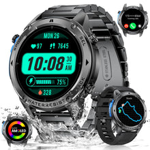 LIGE GPS Military Smart Watch for Men, Compass GPS Running Watch, 170+ Sport Modes Fitness Tracker Watch, 1.43'' AMOLED Smart Watches, Rugged Smart Watch for Android iOS