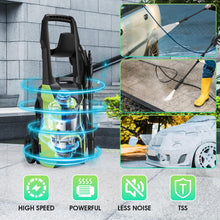 Suyncll 5000 Electric Pressure Washer, Professional Electric Pressure Cleaner Machine with Adjustable Spray Nozzles, 500ml Foam Cannon, 20 Ft Hose & 35 Ft Wire, IPX5 Car Wash Machine/Car/Driveway