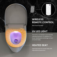 VOVO VB-6000SE Elongated Bidet Toilet Seat, Warm Water, LED Light, Heated Seat, White, Dryer, Stainless Steel Nozzle, Made in Korea