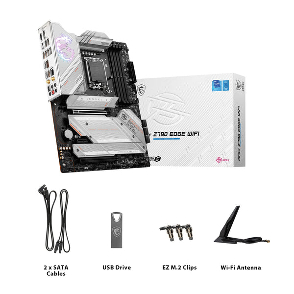 MSI MPG Z790 Edge WiFi Gaming Motherboard (Supports 12th/13th Gen Intel Processors, LGA 1700, DDR5, PCIe 5.0, M.2, 2.5Gbps LAN, USB 3.2 Gen2, Wi-Fi 6E, ATX) (Renewed)