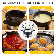 Befano Stainless Steel Fondue Pot with Temperature Control, Forks, Cups, and Rack, 2-Quart, Non-Stick, Perfect for Chocolate, Cheese, Caramel, Marshmallows, Great for Valentine's Day