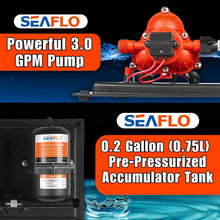 SEAFLO 33-Series Water Pump and Accumulator Tank System - 12V DC, 3.0 GPM, 45 PSI, 0.2 Gallon Tank - Reduces Cycling For Marine, Boat, RV, Off-Grid Applications- 4-Year Warranty! CE & RoHS Certified