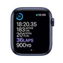 Apple Watch Series 6 (GPS, 44mm) - Blue Aluminum Case with Deep Navy Sport Band (Renewed)