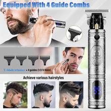 Saoilli Professional Hair Trimmer Hair Clippers for Men,Nose Hair Trimmer Beard Trimmer Set,Electric Shavers Razor for Men Cordless Barber Clippers,Haircutting with Guards Led