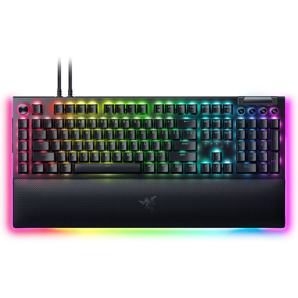 Razer BlackWidow V4 Pro Wired Mechanical Gaming Keyboard: Orange Switches Tactile & Quiet - Doubleshot ABS Keycaps - Command Dial - Chroma RGB - Magnetic Wrist Rest Snap Tap