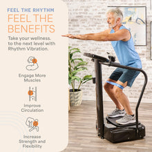 LifePro Rhythm Vibration Plate Exercise Machine with Handles for Balance Support – Vibrating Plate for Muscle Tone, Circulation & Recovery, Heart Rate Sensor, Phone Holder, 99 Speed Levels