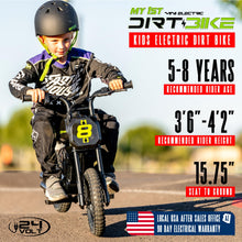 Madd Gear 24-Volt My 1st Mini Electric Dirt Bike for Kids Ages 5-8 - Dual Speed Up to 10 MPH, 12