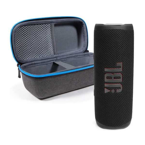 JBL Flip 6 (Black) + Bundle with divvi! Protective Hardshell Case