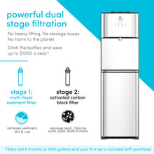 Avalon A3F Bottom Loading Water Cooler Dispenser with BioGuard-3 Temperature Settings-UL-Filtered