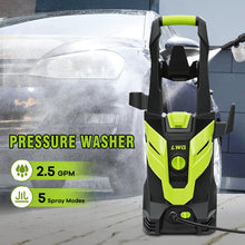 LWQ Electric Pressure Washer, 2.5 GPM Power Washer with 4 Quick Connect Nozzles, High Pressure Cleaning Machine with Foam Cannon for Cars/Fences/Driveways/Patios/Home Cleaning