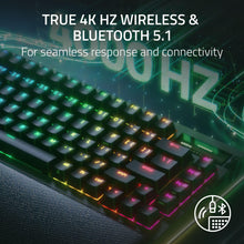 Razer BlackWidow V4 Pro 75% Wireless Gaming Keyboard: OLED Display - True 4K Hz Wireless - Bluetooth - Hot Swappable - Orange Tactile Switches - Command Dial Snap Tap - Chroma RGB - Wrist Rest