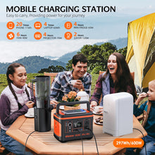 Giomre Portable Power Station, 297Wh Backup Lithium Battery Generator with 600W AC Output and 100W Fast Charging, Solar Generator for Outdoors Camping, Travel Emergency, Home Blackout