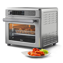 Oster Digital Air Fryer Oven with RapidCrisp, Stainless Steel, 12-Function Countertop Oven with Convection,Silver