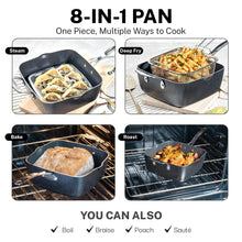 Granitestone True 20 Pc Pots and Pans Set Non Stick Cookware Set with Deep Square Pan and Bakeware Set, Non Toxic PFOA PFOS Free, Oven & Dishwasher Safe, No Cheater Pieces