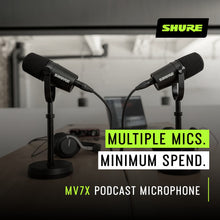 Shure MV7X Microphone - XLR Only Pro Quality Dynamic Mic for Podcasting & Vocal Recording, Voice-Isolating Technology, All Metal Construction, Mic Stand Compatible, Optimized Frequency - Black