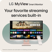 LG 27SR50F-P Smart Monitor 27-Inch FHD (1920x1080) IPS Display, webOS 23, HDR 10, x2 Built-in Speakers, AirPlay 2, Screen Share, Bluetooth, ThinQ App, Remote Control, Pink