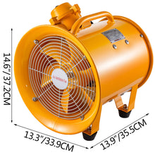 Mophorn Explosion Proof Fan 10 Inch(250mm) Utility Blower 350W Explosion Proof Ventilator 110V 60HZ Speed 3450 RPM for Extraction and Ventilation in Potentially Explosive Environments