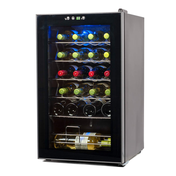 BLACK+DECKER BD61526 Wine Cellar, Black Cabinet with Gray Door Accent