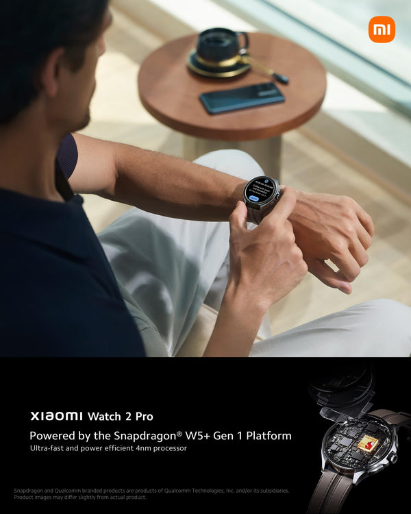 Xiaomi Watch 2 Pro, Google apps Directly on Your Wrist, Snapdragon® W5+ Gen 1 Platform, Advanced Health and Workout Tracking, 5-System Dual-Band GNSS, 1.43" AMOLED Display, Black