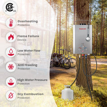 Portable Tankless Water Heater, GASLAND Outdoors 6L 1.58GPM Propane Water Heater for RV Camping, Overheating Protection