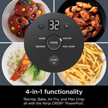 Ninja Crispi 4-in-1 Portable Glass Air Fryer Cooking System, 4QT & 6 Cup Glass Containers with Storage Lids, Easy Meals, Microwave, Freezer & Dishwasher Safe, Air Fry, Bake & More, Cyberspace, FN101GY