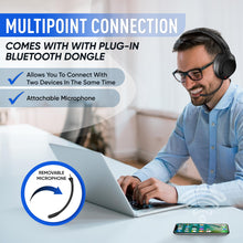 Philips Wireless Headphones Noise Cancelling, Stereo Over Ear Wireless Headphones with Removable Mic, Bluetooth Headset with Microphone, Lightweight and Touch Control, 55 Hours Playtime